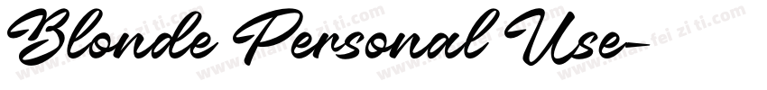 Blonde Personal Use字体转换